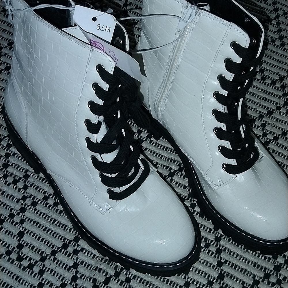 Sgr-Keady-Polybag White Croco boots